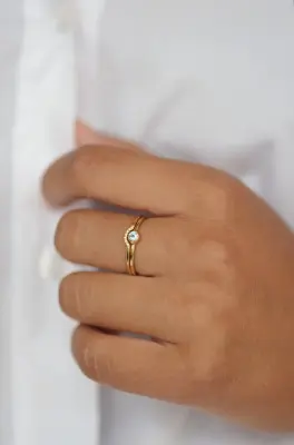 BAGUE MARINE - Or jaune 18 carats — photo 5