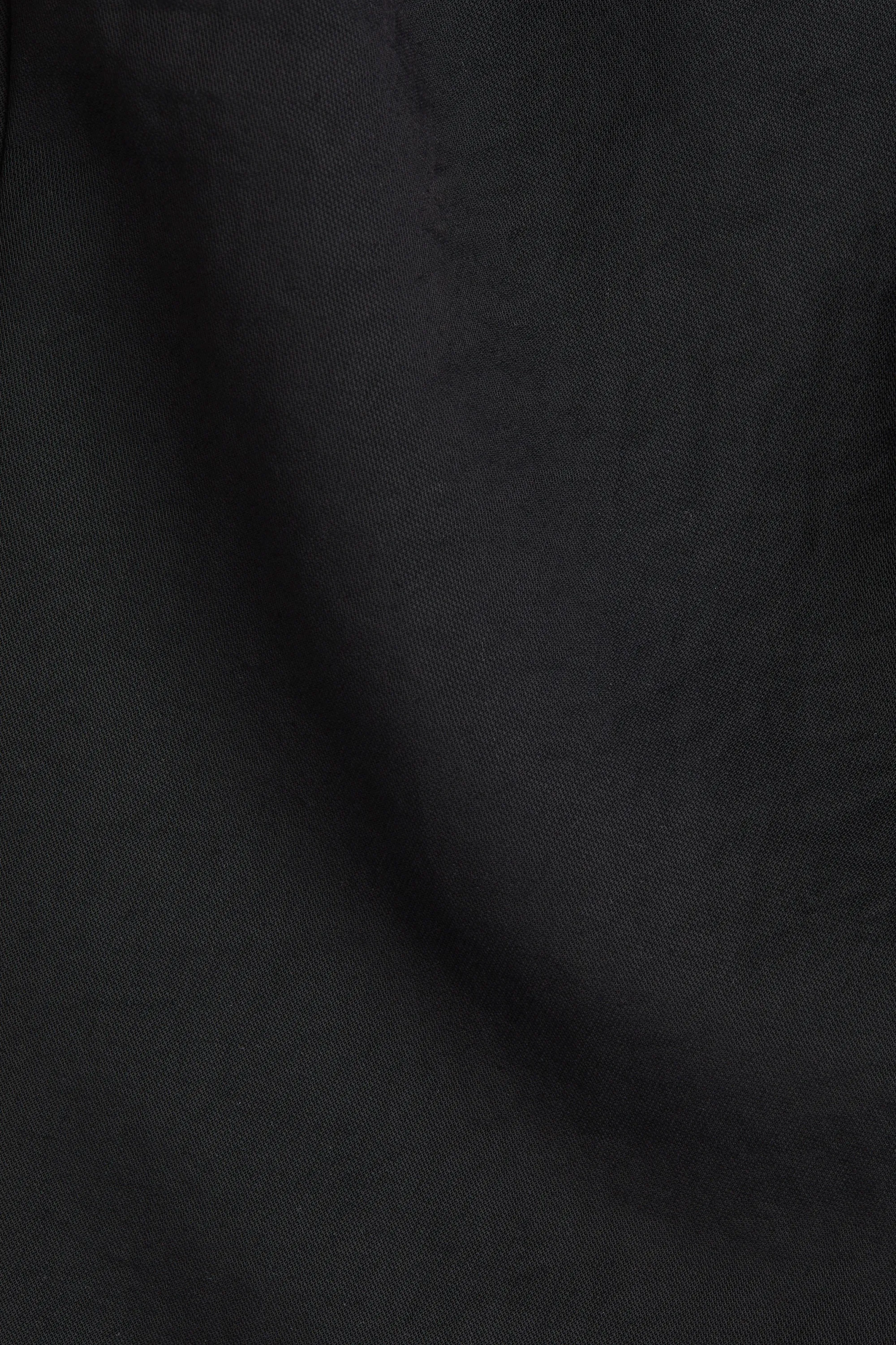 Robe à encolure carrée en twill - Noir