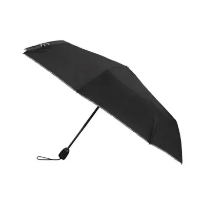 Parapluie pliant noir rayé — photo 1
