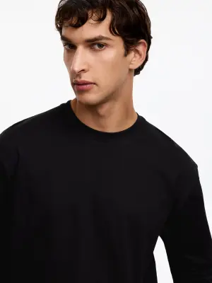 T-shirt à manches longues - Noir — photo 3