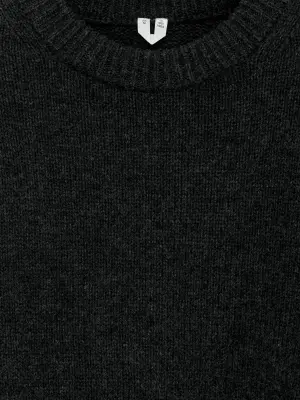 Pull en maille de laine épaisse - Charbon chiné — photo 2