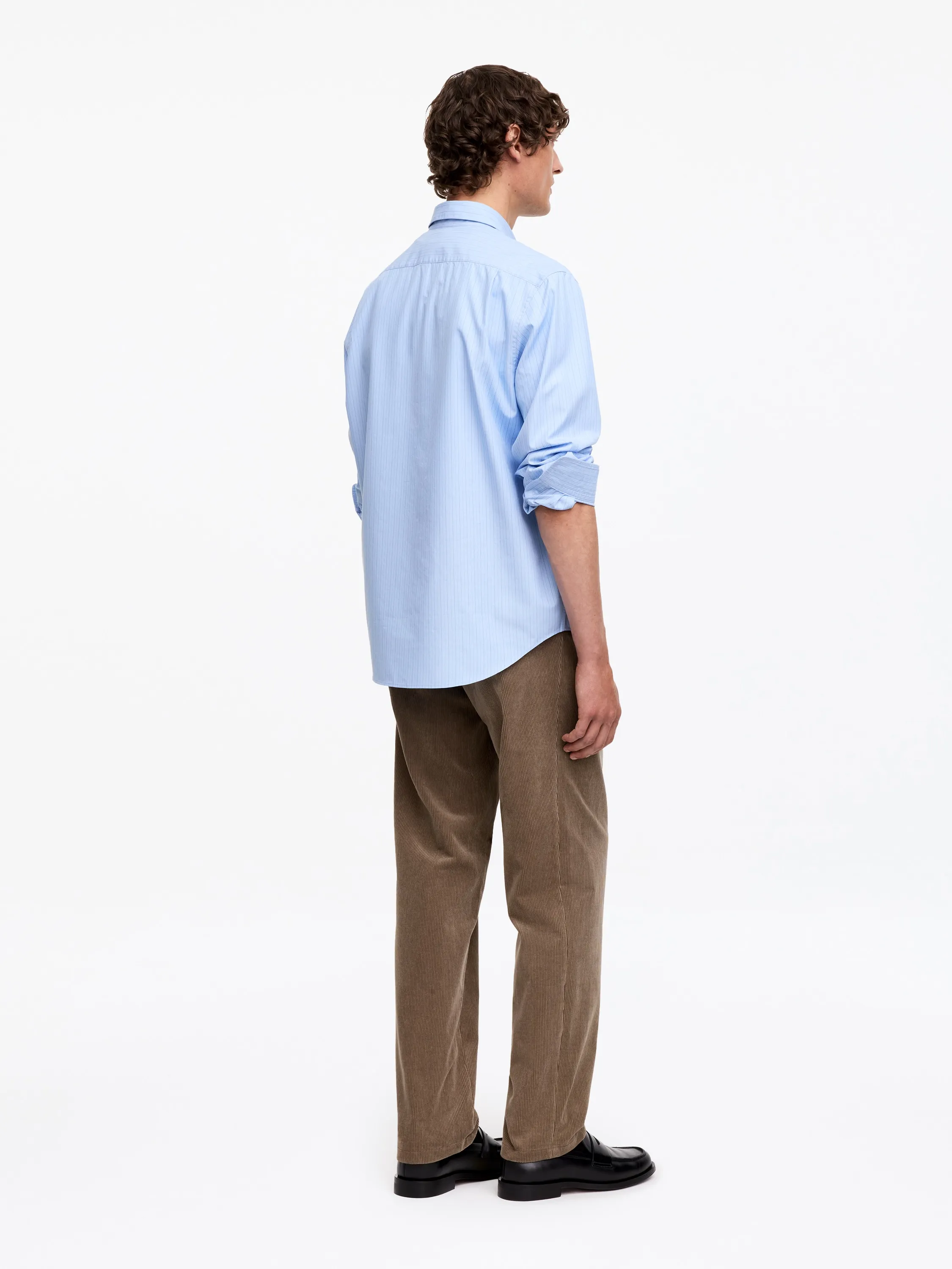 Pantalon en velours côtelé classique - Taupe