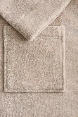 Robe de chambre en coton d'Égypte - Beige clair — photo 2