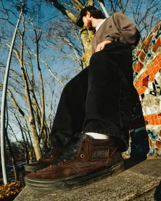 chaussure Vans Skate Half-Cab Wafflecup Rizzo – Brown / Black — photo 2