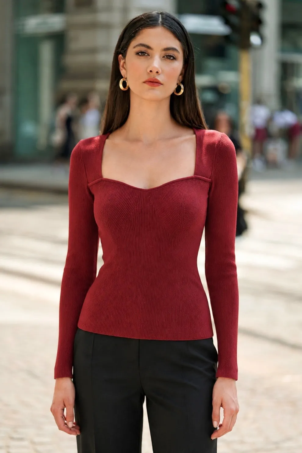 Dylan Knit Top - Red