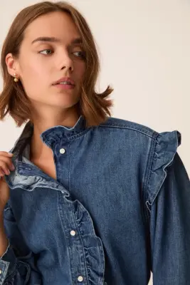 Chemise Lazou Middle Blue — photo 4