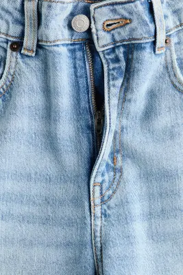 Wide High Waist Jeans - Bleu denim clair — photo 5