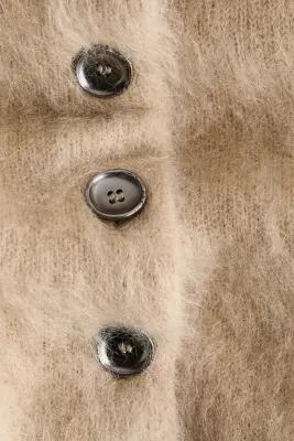Gilet en mohair mélangé - Beige — photo 3