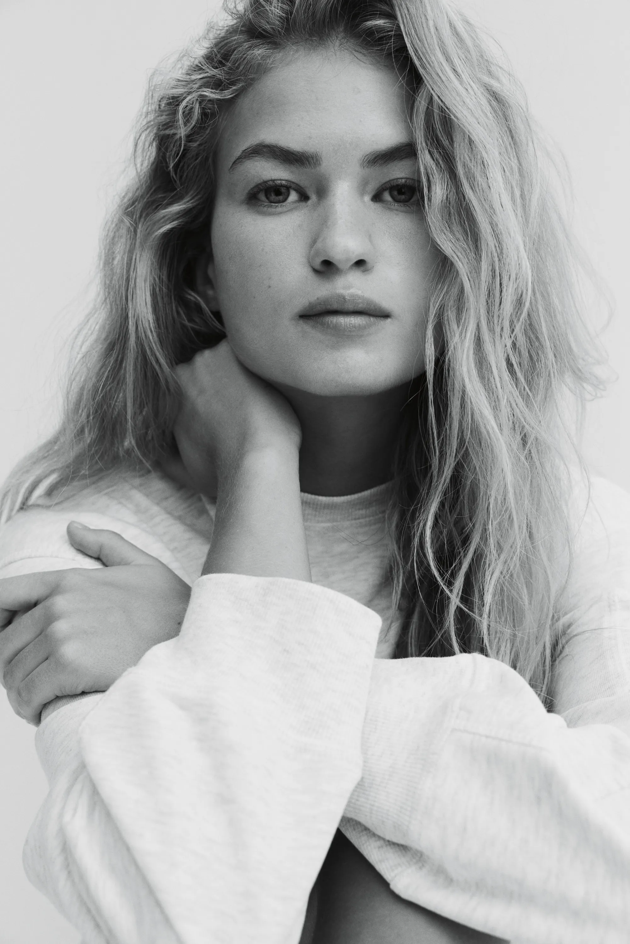 Robe en molleton - Gris clair chiné