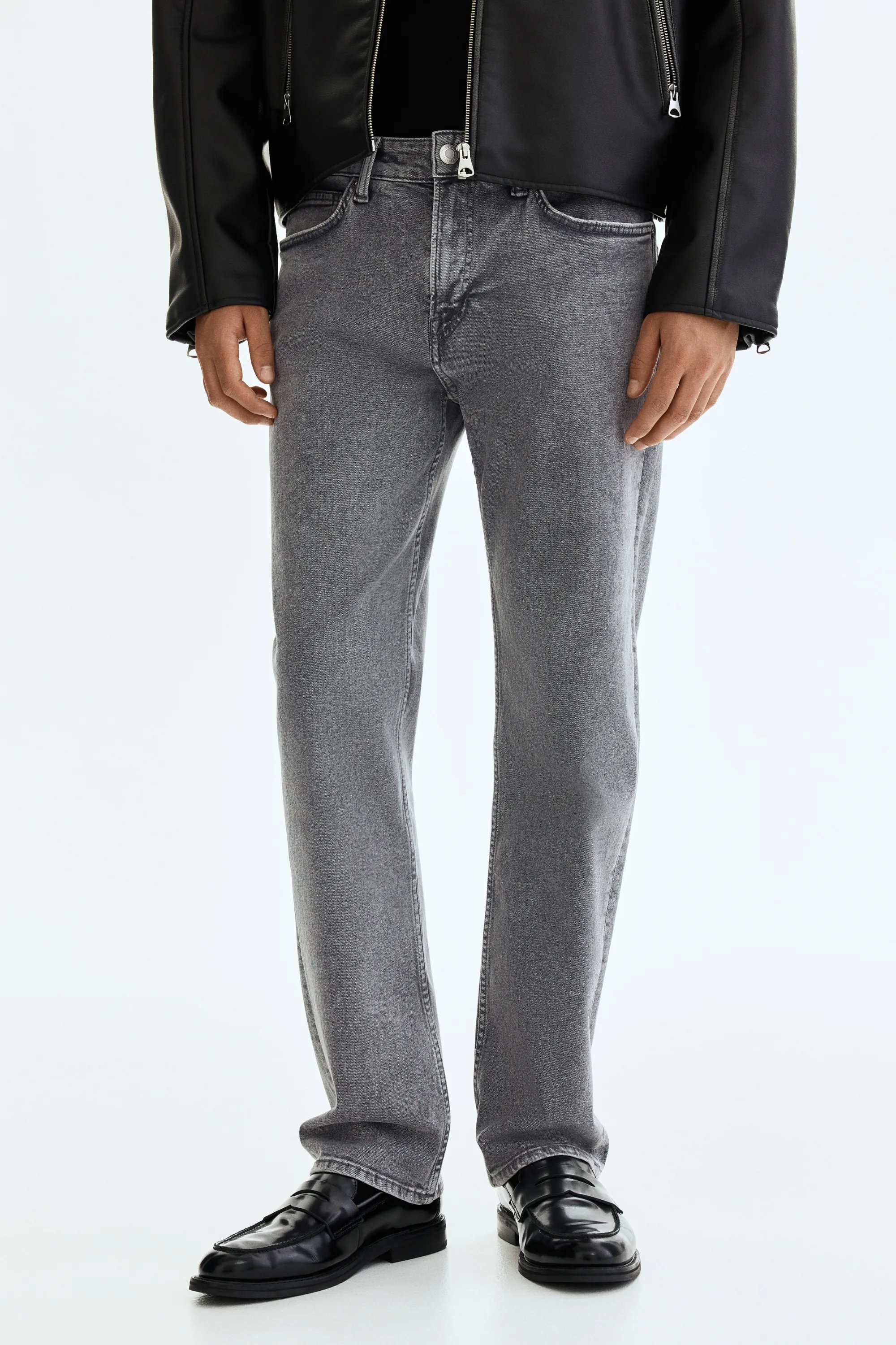 Regular Jeans - Gris denim