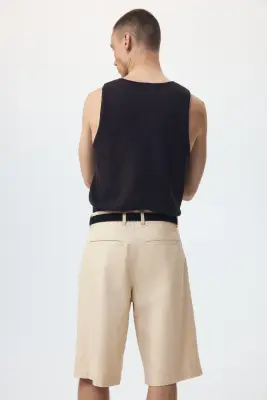 Bermuda Loose Fit - Beige clair — photo 4