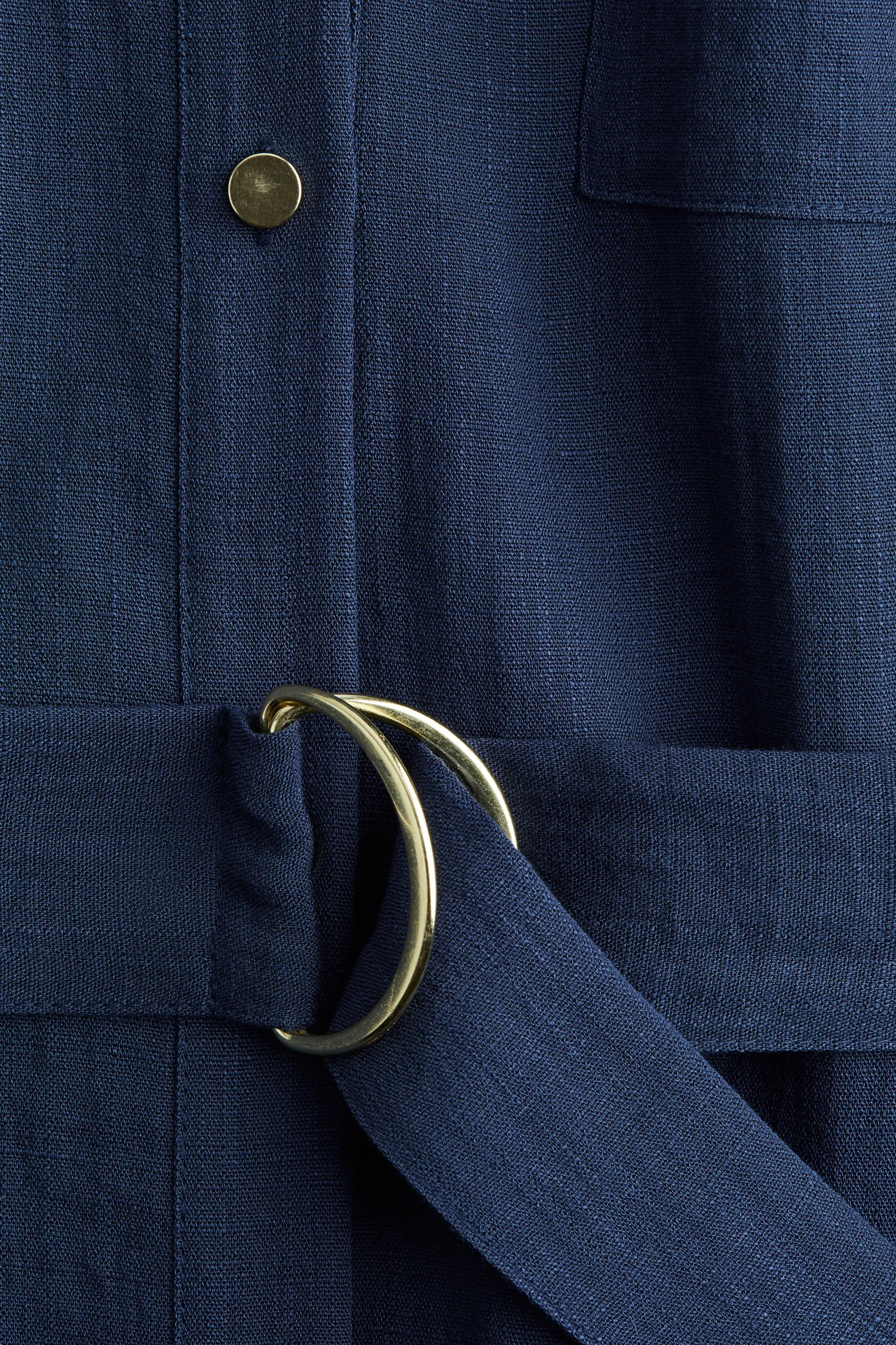 Robe avec ceinture - Bleu marine