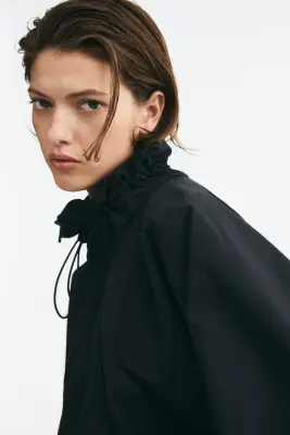 Veste oversize en nylon - Noir — photo 3