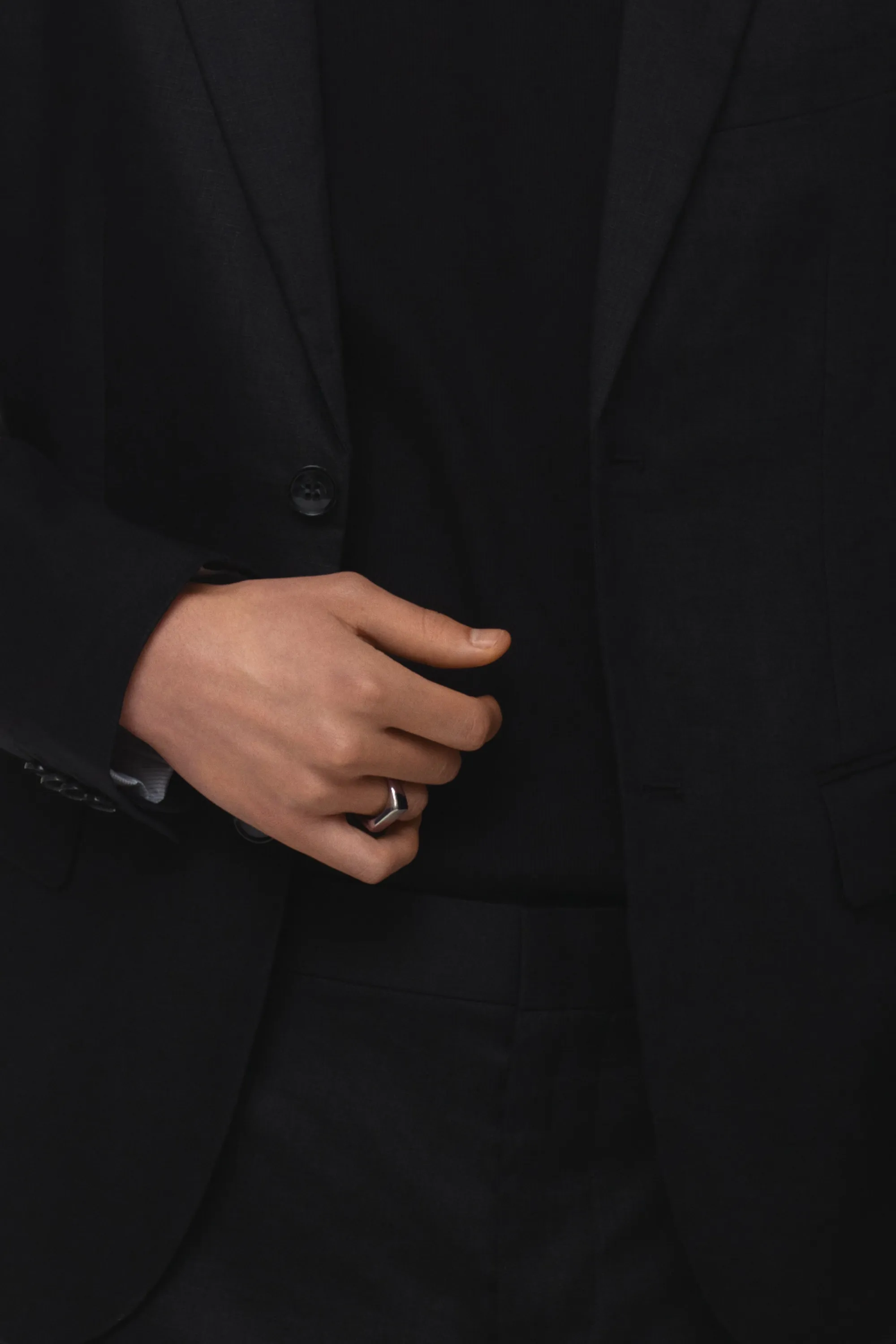 Veste Slim Fit en lin - Noir