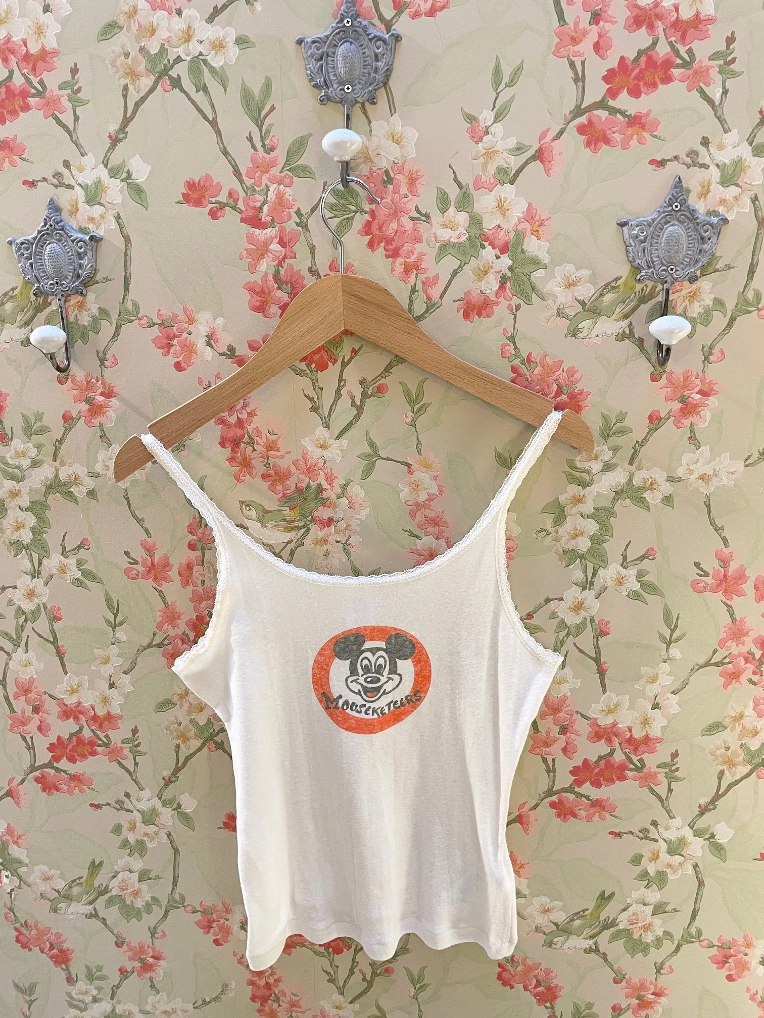 Nouveau ! RE/DONE Top Lace Strap Mouskateers Vintage White