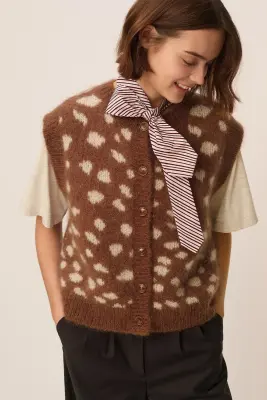 Gilet Adola Jacquard Faon — photo 1