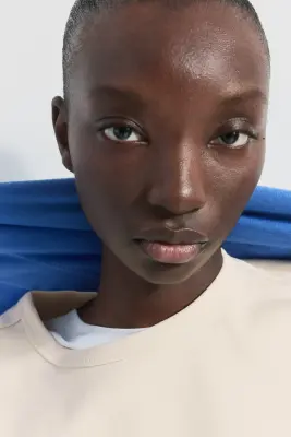 T-shirt ajusté - Beige clair — photo 1