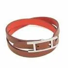 Bracelet hapi 3 double tour cuir gold orange