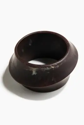 Bracelet jonc - Marron foncé/marbré — photo 2