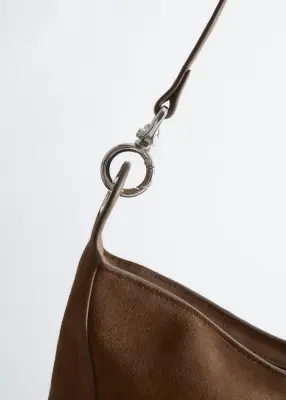 Split-Suede Carryall Bag - Marron foncé — photo 6