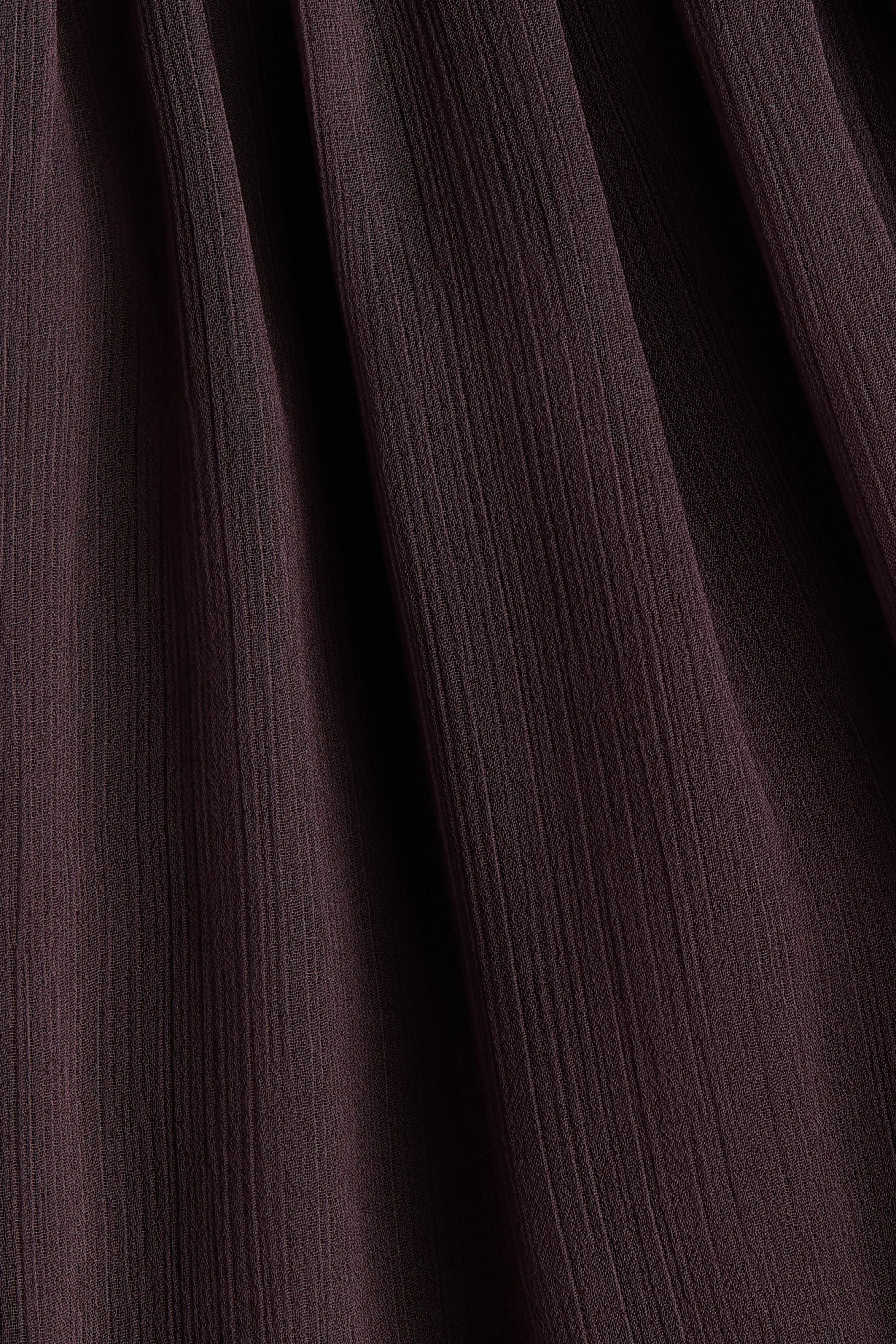 Robe en mousseline avec dentelle - Violet prune