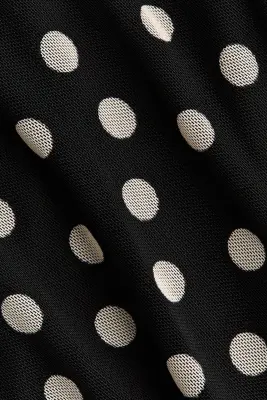 Robe dos nu en mesh - Noir/pois — photo 4
