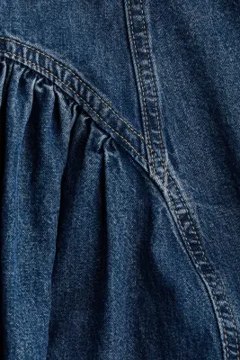 Robe en denim avec jupe évasée - Bleu denim — photo 3