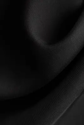 Blouse en twill satin à effet drapé - Noir — photo 3