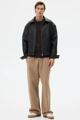 T-shirt Oversized Fit - Marron foncé — photo 1