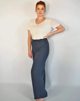 Pantalon Zhéa Lin Marine — photo 4