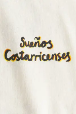 T-shirt avec applications - Crème/Sueños Costarricenses — photo 5