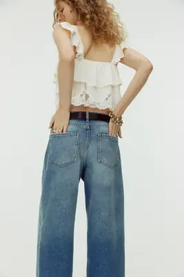 Baggy Regular Waist Jeans - Bleu denim — photo 2