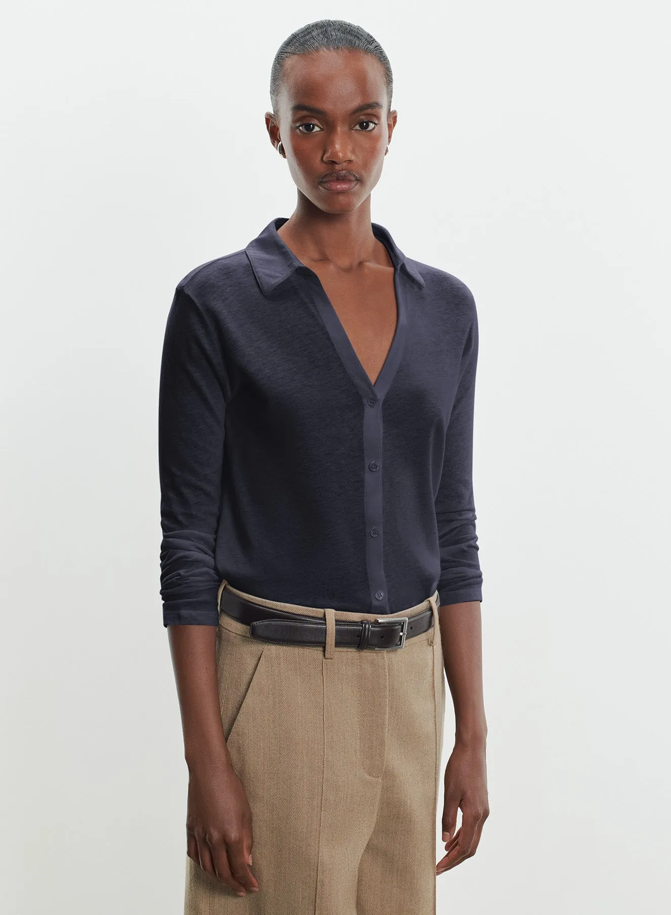 Chemise en coton et cachemire