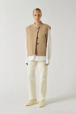 BLOUSON ADELINE BEIGE CHINÉ — photo 1
