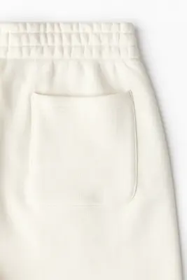 Short Relaxed Fit en molleton - Crème — photo 4
