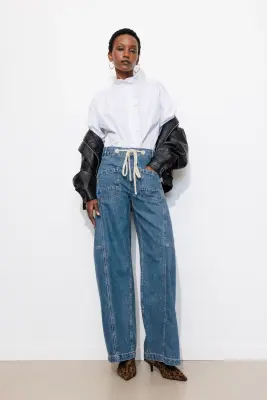 Jean large à oeillets Femme — photo 3