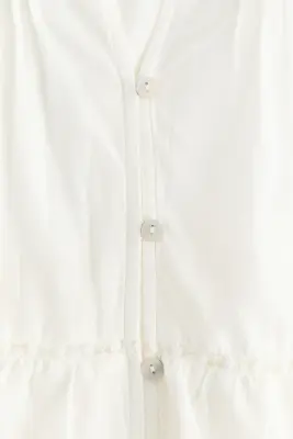 Blouse à manches bouffantes - Crème — photo 4