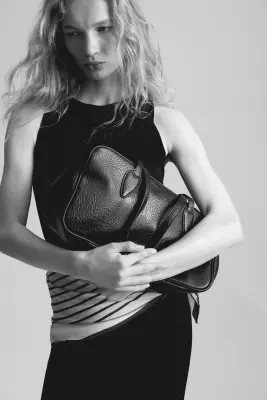 Robe avec foulard - Noir/blanc — photo 2