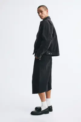 Short Baggy Barrel en denim - Noir denim — photo 4
