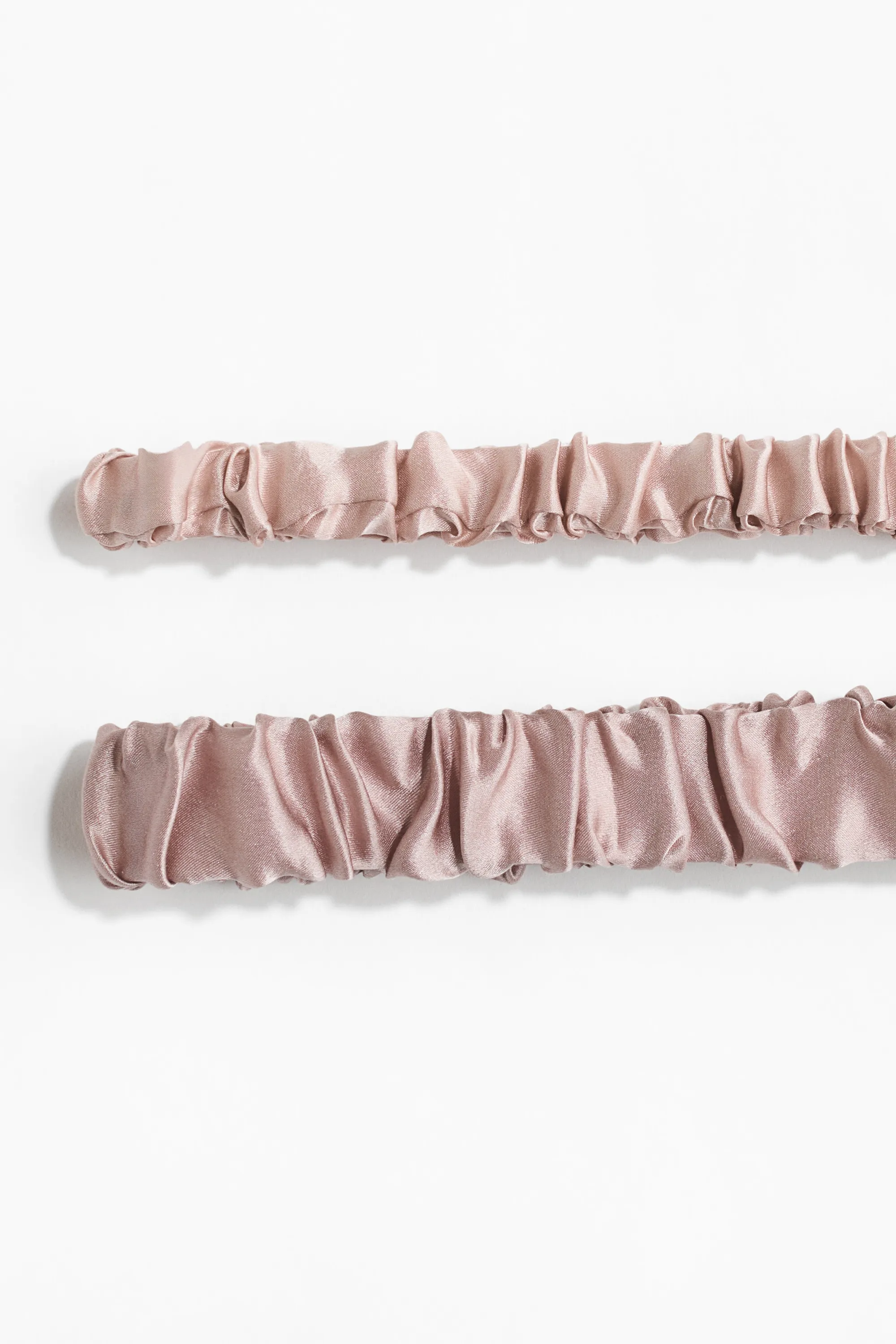 Lot de 2 bandeaux en soie - Rose ancien clair