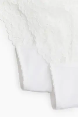 Lot de 3 strings Tanga en dentelle - Blanc — photo 2