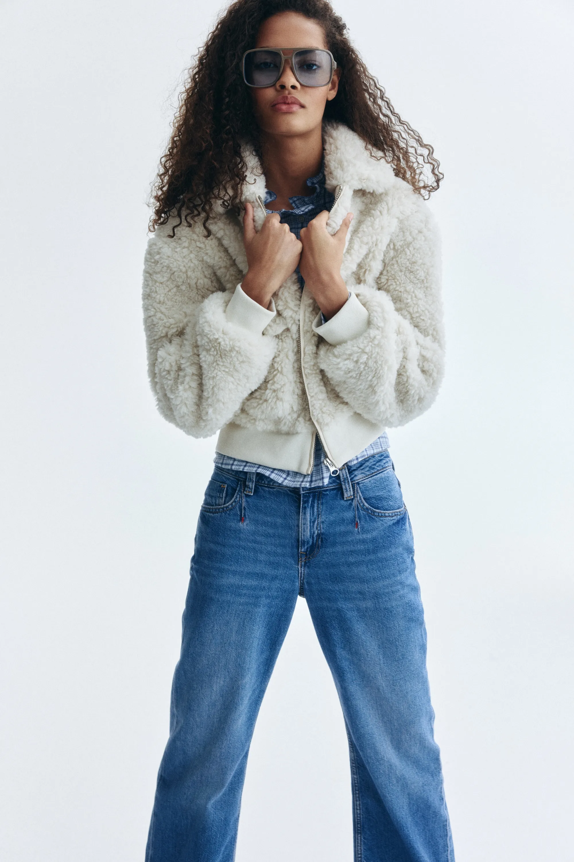 Wide Regular Jeans - Bleu denim
