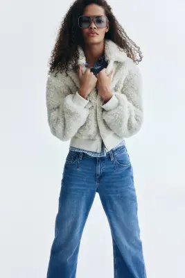 Wide Regular Jeans - Bleu denim — photo 1