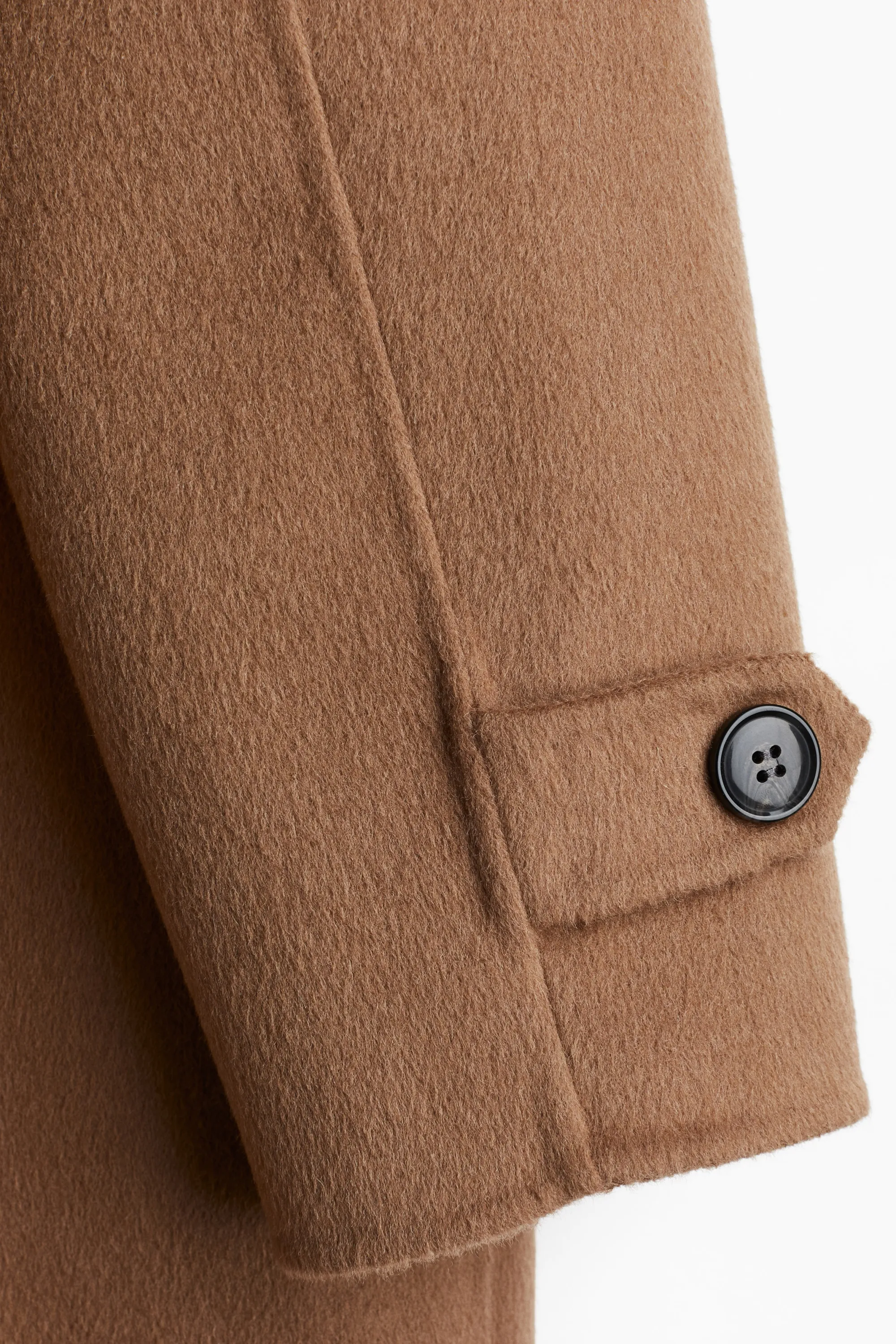 Manteau fait main en laine mélangée - Beige foncé