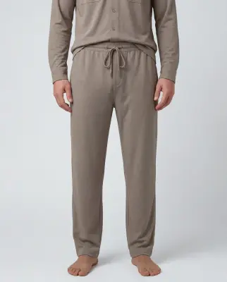 Pantalon Coffee Latte en Coton / Lin — photo 2