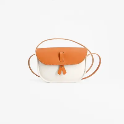 Sac à main bandoulière crème en Supergomme® et cuir — photo 1