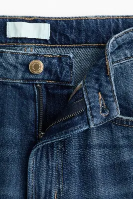 Wide High Waist Jeans - Bleu denim foncé — photo 4
