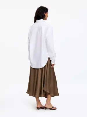 Jupe large avec cordon de serrage - Taupe foncé — photo 2