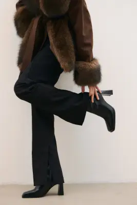 Bottines à talon bloc - Noir — photo 2