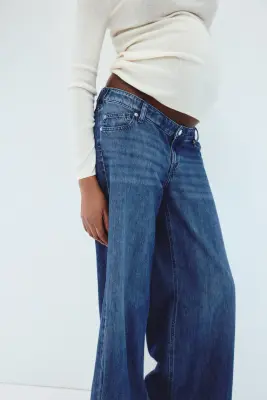 MAMA Wide Low Jeans - Bleu denim — photo 2